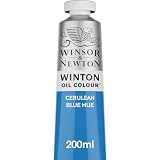 Winsor & Newton ウィンザー&ニュートン 油絵具 ウィンザー&ニュートン ウィントン オイルカラー セルリアンブルーヒュー 138 200ml