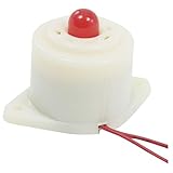 ブザー，SODIAL(R) BJ-3 AC220V産業LED点滅レッドアラームサイレンブザー100デシベルホワイト