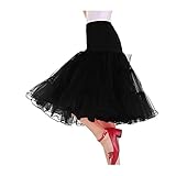 パニエ ３段フリル レディース フリルいっぱい フラ ふわふわパニエ ショート丈 ボリューム パニエ カラースカート ショート丈 3段パニエ ロング63cm丈(ブラック)