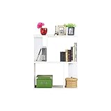 2段ラック オープンラック ジグザグラック S字ラック ディスプレイラック フリーラック 多目的ラック TVラック テレビラック テレビ台 ローボード ブックラック 本棚 書棚 収納 シェルフ ホワイト