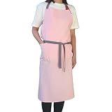 [Torata] カフェ風／エプロン／コットンリネン／深めのポケット付きで機能性 おしりが隠れるおしゃれなスタイル／大きいサイズ／男女／北欧 ／大きいサイズ／男女／北欧(ブラック)