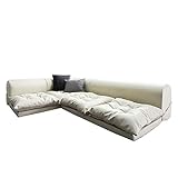 SEMI-TU PVCレザー コーナーソファー ロータイプ (アイボリー) フロアソファー TU-500044283