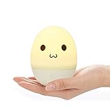 owikar Eggナイトライト、ポータブルBluetoothワイヤレススピーカータンブラーおもちゃUSB充電式7色変更可能スピーカーAtmosphere装飾ライトベッドサイドランプ