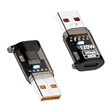 Duttek USB A USB Cアダプター 10Gbps USB CメスUSBオスアダプター OTG高速充電iPhone 16/15 RO iPad Air AirPodsなどに対応 ブラック 2個パック