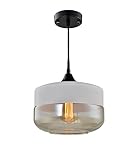 Woodbridge Lighting 28100-STN Art Glass 6-Inch by 8-1/4-Inch Mini-Pendant, 47-1/4-Inch, Satin Nickel