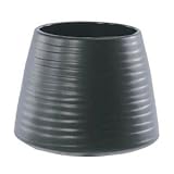 【6個入】花器(花瓶/フラワーベース) エフ ポピー φ13cm 穴無し ブラック(黒) 〔ガーデニング用品/園芸〕