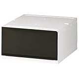 日本製 収納ケース 引き出し 彩（イロドリ） (35cm幅 1段, ダークグレー)