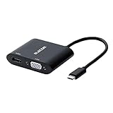 エレコム ドッキングステーション USB-C HDMI 変換 TYPE-C - HDMI & VGA ( D-sub15ピン ) 拡張出力対応 ブラック 【iPhone 16/16 Pro/16 Pro Max/16 Plus 対応検証済】 AD-CHDMIVGAHBK