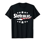 Slotracing Slot Cars Denki Jidosha No Resutorakku Tシャツ