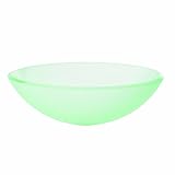 Decolav 1597T-WH Miami Tempered Glass Vessel Lavatory Sink, Frosted White [並行輸入品]