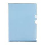 プラス クリアホルダー 仕切リ付 3ポケット A4 ブルー 88-231