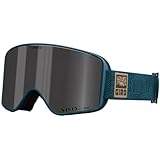 Giro Method - Occhiali da sci da snowboard per uomo, donna e giovani, con cinturino Harbor Blue Adventure Grid con lenti a infrarossi vivaci e fumo