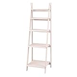 ドウシシャ オープンシェルフ ホワイト 5段(幅45cm) 完成品 折りたたみラック 木製 5段 KE4514-5WH