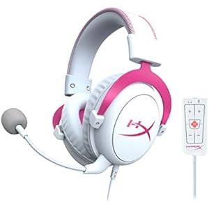 HyperX Cloud II ゲーミングヘッドセット 7.1バーチャルサラウンドサウンド対応 USBオーディオコントロールボックス付属 ピンク PS4/PC/Xbox/Switch 4P5E0AA