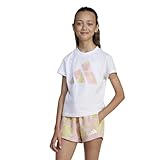 [アディダス] 半袖 Tシャツ シーズナル エッセンシャルズ フラワー 半袖Tシャツ キッズ KTD42 ホワイト/マルチカラー (JI6220) J130