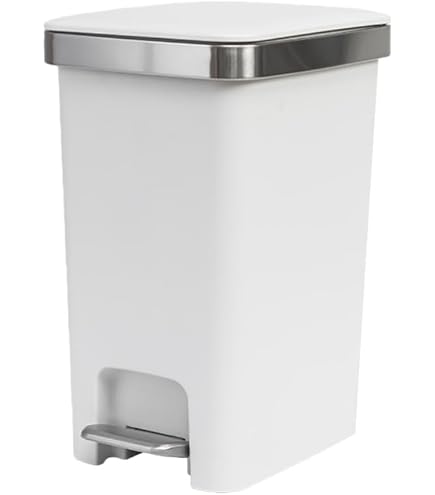 Amazon.co.jp: Zxylerキャスター付きペダル式ゴミ箱 45L ステンレス製