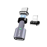 日本の中小企業 MSL FORCE USB-C to Type-c 変換用アダプタ Type-c 27W PD 100w 480Mbps tz67 tz68 USB-C+lightingコネクタ 180°回転式