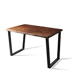 ウォールナットブラウン ダイニングテーブル W120のみ ウォールナット無垢材モダンデザインダイニング JASPER ジャスパーより【ﾉｰﾌﾞﾗﾝﾄﾞ品】