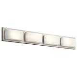 Elan 83899 Kelsi Vanity Bath壁照明、4ライトLED合計40ワット、つや消しニッケル