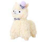KSB 20 Giant Huge Yellow Plush Alpaca With Tie And HatCute Soft Stuffed Animals Cushion Toy DollBest