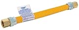 Eastman 421536 Yellow Epoxy Coated Ss Gas Connector, 3/4-Inch Fip X 3/4-Inch Fip.5/8-Inch Od by East