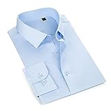ワイシャツ ノーアイロン 長袖 メンズ ビジネスシャツ スーツ アイシャツ ストレッチ シャツ ストレッチ スリムフィット 形態安定加工 ESTL2123 (39#, ブルー)