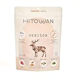 ヒトワン (HITOWAN) フリーズドライ ドッグフード ベニソン(鹿) 100g - ニュージーランド産 犬用 ローフード 総合栄養食 ドライ 子犬 成犬 シニア 全年齢対応 犬 ご飯 小型犬 中型犬 大型犬