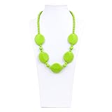 Bumkins Nixi Pietra Silicone Teething Necklace, Green