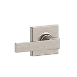 Schlage f10 NBK 619 ColコリンズトリムNorthbrook Hall andクローゼットレバー、サテンニッケル