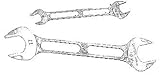 ASH ライツールやり形両口スパナ6mm×7mm LSX0607
