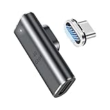 Sisyphy USB Type C 磁気 アダプター Thunderbolt3対応 40Gbps 映像出力（L字型 1枚入り）、タイプc マグネット 変換 アダプタ「8K@60Hz 4k@144hzビ映像転送 PD3.0 100W 急速充電 eGPU対応 USB4.0 3.0 2.0対応 」、McbookPro/Air およびその他のUSB Cデバイス対応