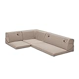 【Disney】ディズニー　コーナーローソファー３点セット ベージュ　ミッキーマウス　ベージュ