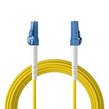 10Gtek LC-LC OS2 SMF シングルモード 1芯 光ファイバーケーブル 宅内光配線コード 光ケーブル 15m