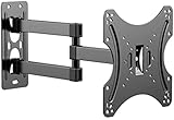 テレビ壁掛け金具14-43インチ モニター LCD LED液晶テレビ対応 19 22 24 26 32上下・左右・水平・前後多角度調節 200*200mm 耐荷重16kgアーム式壁掛け金具 (A)