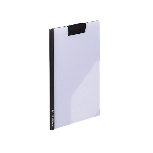 リヒトラブ クリップファイル F447 片面透明 黒 A4