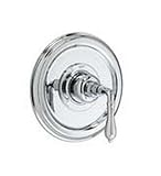 Jado 853536.150 Classic Pressure Balance Shower Valve Trim Kit with Straight Lever Handle, Platinum 