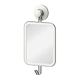 Ikea Mirror With Hook, Zinc Plated, Depth: 5 Cm Height: 24 Cm Width: 12 Cm Max. Load: 3 Kg, With Suc