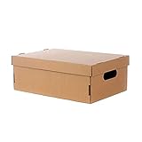 KKCF 段ボールハードボードふた付き3層の段ボールフラットパッケージ事務用品ストレージ50x35x18cm1パックにつき10または20 (色 : Quantity20, サイズ さいず : 50x35x18cm)