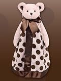 Bearington Baby 15'' Pink POSH DOTS Snuggler Blankie by Bearington