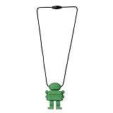 Juniorbeads by Chewbeads Spaceman Necklace 100% Safe Silicone - Green [並行輸入品]