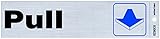 The Hillman Group 839828 2-Inch by 8-Inch Black and Blue/Nickel Plastic Pull Sign [並行輸入品]