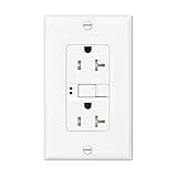 Eaton GFCI Self-Test 20A -125V Tamper Resistant Duplex Receptacle with Standard Size Wallplate, Whit