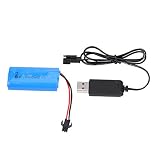 Rc Akku 7.4V リチウムイオンテリー 1450 500Mah 7.4 V アップグレード Rechargeabletery 7.4V 500Mah USB ケーブル付き Wplwleritary Rc カー
