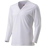 [ミズノ] 発熱素材インナー ブレスサーモアンダーウェア 薄手 for Daily Vネック9分袖シャツ C2JAA612 メンズ オフホワイト M
