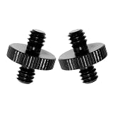 汎用 標準 1/4"オス-1/4"オス カメラネジ アルミニウム合金 ダブルヘッドスタッド 三脚 一脚 ネジアダプタ 撮影用ネジ 多用途 2個セット