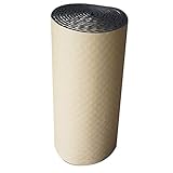 SOOMJ 吸音材 波型ウレタンスポンジシート黒 大判100×500cm 吸音大面積 裏面が粘着テープ付きなのでカットして簡単貼り付け (ブラック)