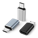 ChrisPow マイクロUSB変換アダプター 3個入り USB Type-C to Micro USB 変換コネクタ USB C（メス）to Mirco-USB（オス）変換アダプター OTG非対応 タイプCアダプター Type-Bコネクタ 2A急速充電とデータ同期 アンドロイド充電 Xperia、Galaxy S7 Edge、 P10 Lite等Micro b Andriod対応 K060-01