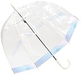 クラックス CRUX 長傘 65cm ドーム アンブレラ ビニール傘 透明 手開き グラスファイバー レディース おしゃれ 大きい ホワイト オーロラ rainbow drop