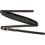 Fender USA製レザーストラップ Mustang™ Saddle Strap Long, Black