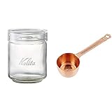 Kalita (カリタ) キャニスター All Clear Bottle 250 750ml (コーヒー豆約250g) クリア #44271 & 【Amazon.co.jp限定】 銅製 コーヒーメジャー 10g #44001A【セット買い】